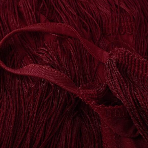 Women 1920s Gatsby Flapper Dress Open Back Fringe Cocktail Party Outfit - Picture 5 of 6